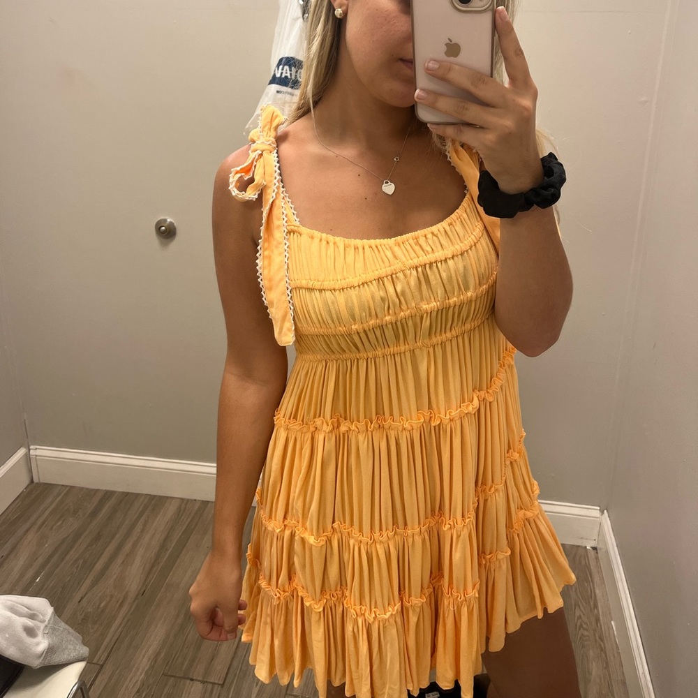 Chelsea and Violet orange dress